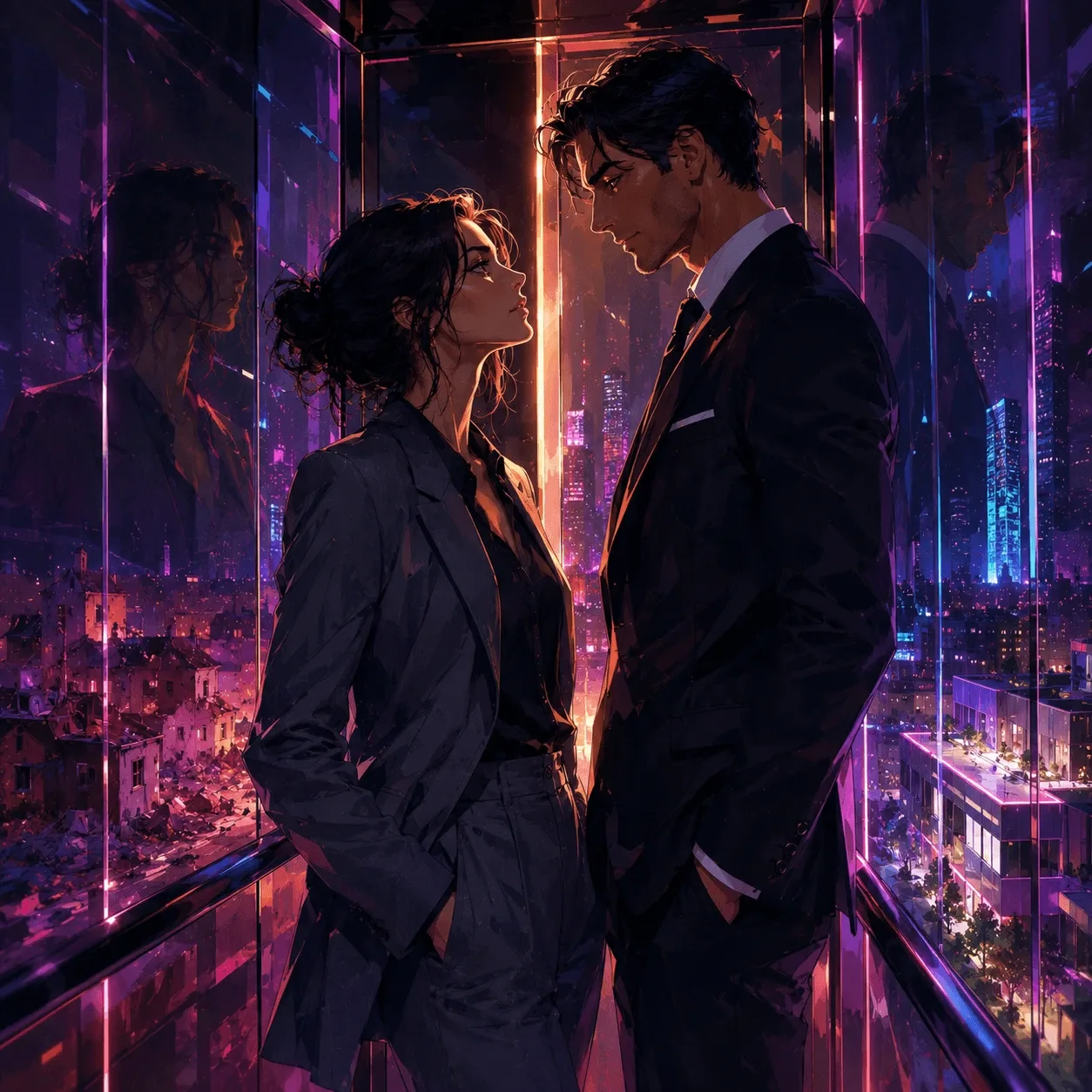 Once in an elevator